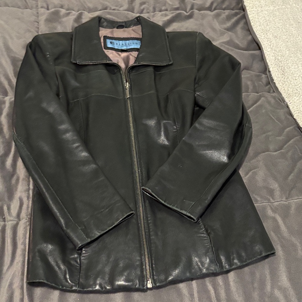 Kenneth Cole Black Leather Jacket